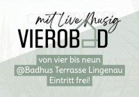 Vierobad mit Live Musik im Badhus . Café und Laden in Lingenau.